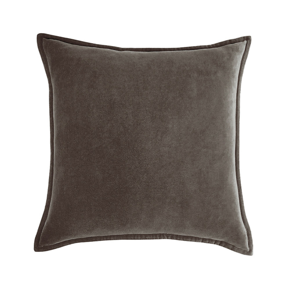 Fancy & Stacy Dark Grey Velvet Pillow Cover with Insert – 20 x 20 in