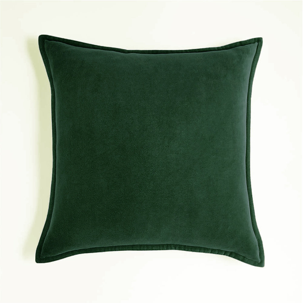 Fancy & Stacy Dark Grey Velvet Pillow Cover with Insert – 20 x 20 in