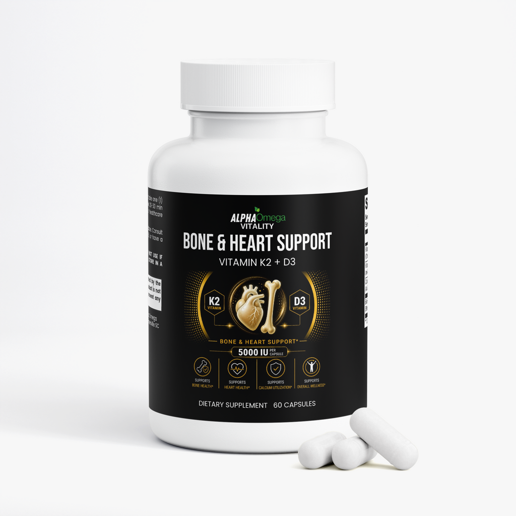 Bone and Heart Support with Vitamin K2 & D3 - 60 Capsules