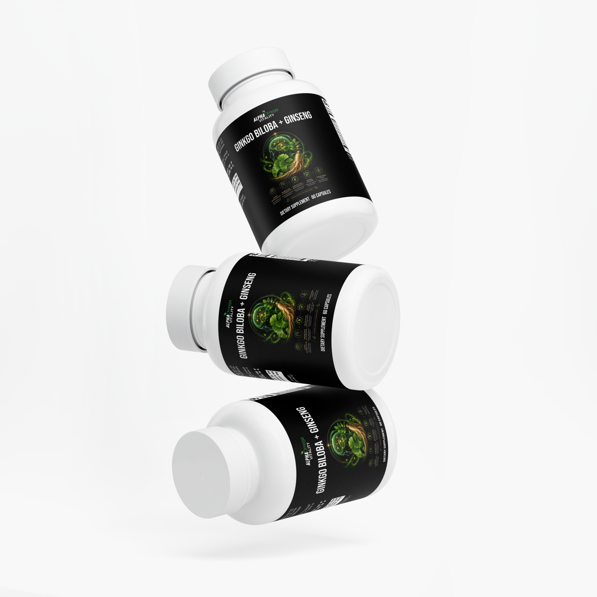 Ginkgo Biloba and Ginseng Capsules