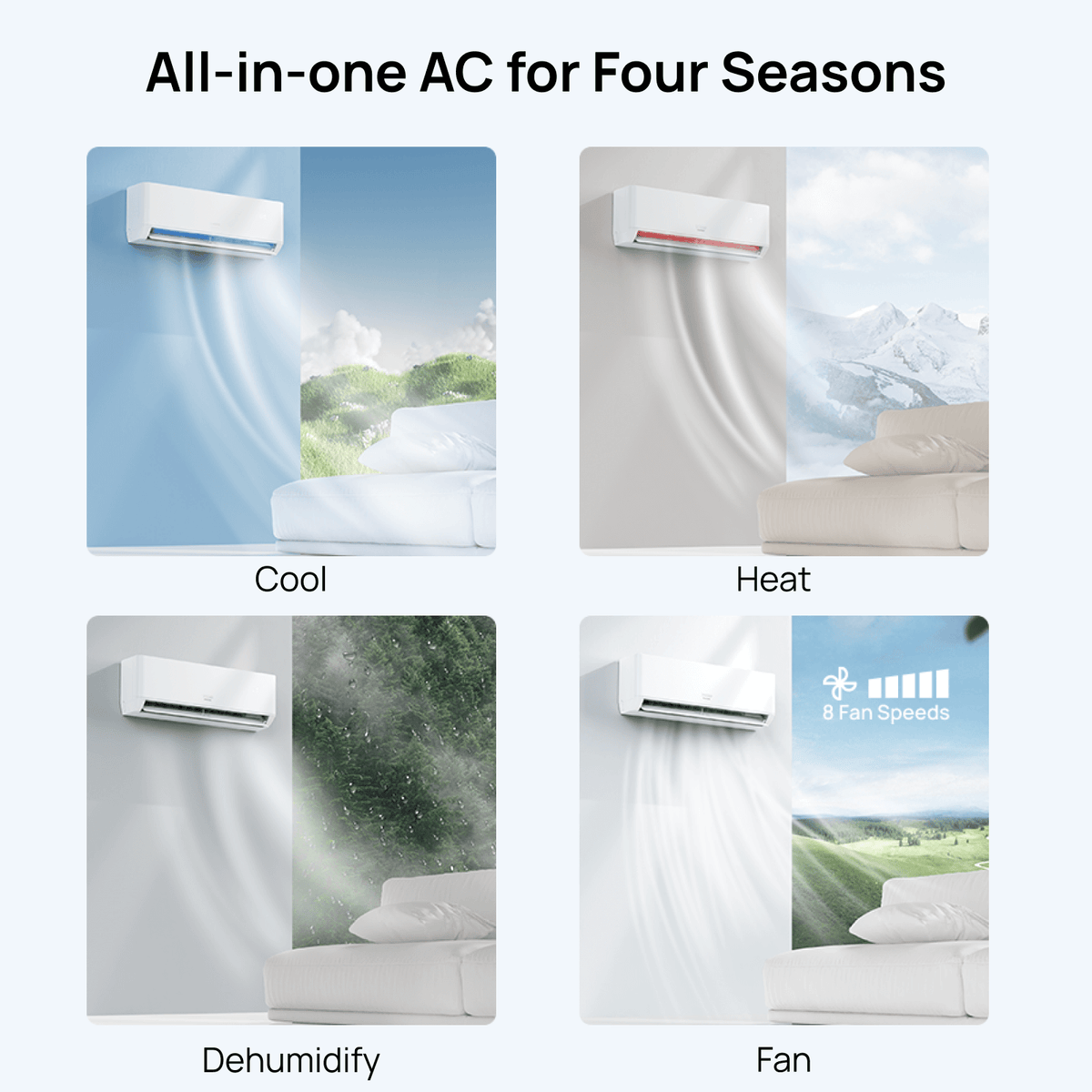 Greenland 12,000 BTU Single Zone Mini Split AC (R454B)