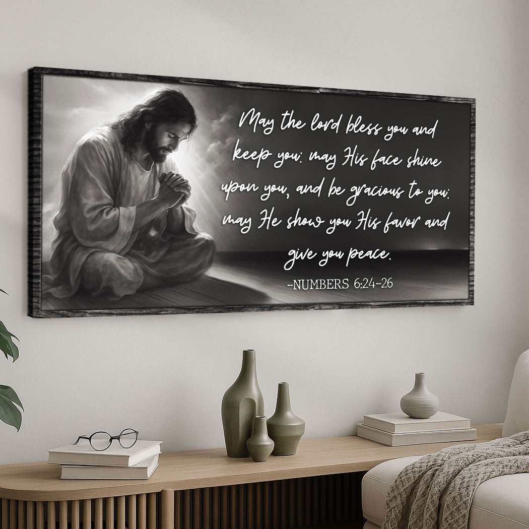 May the Lord Bless You Canvas Sign – Numbers 6:24–26, Style II