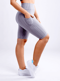 JupiterGear High-Waisted Scrunch Yoga Shorts with Hip Pockets