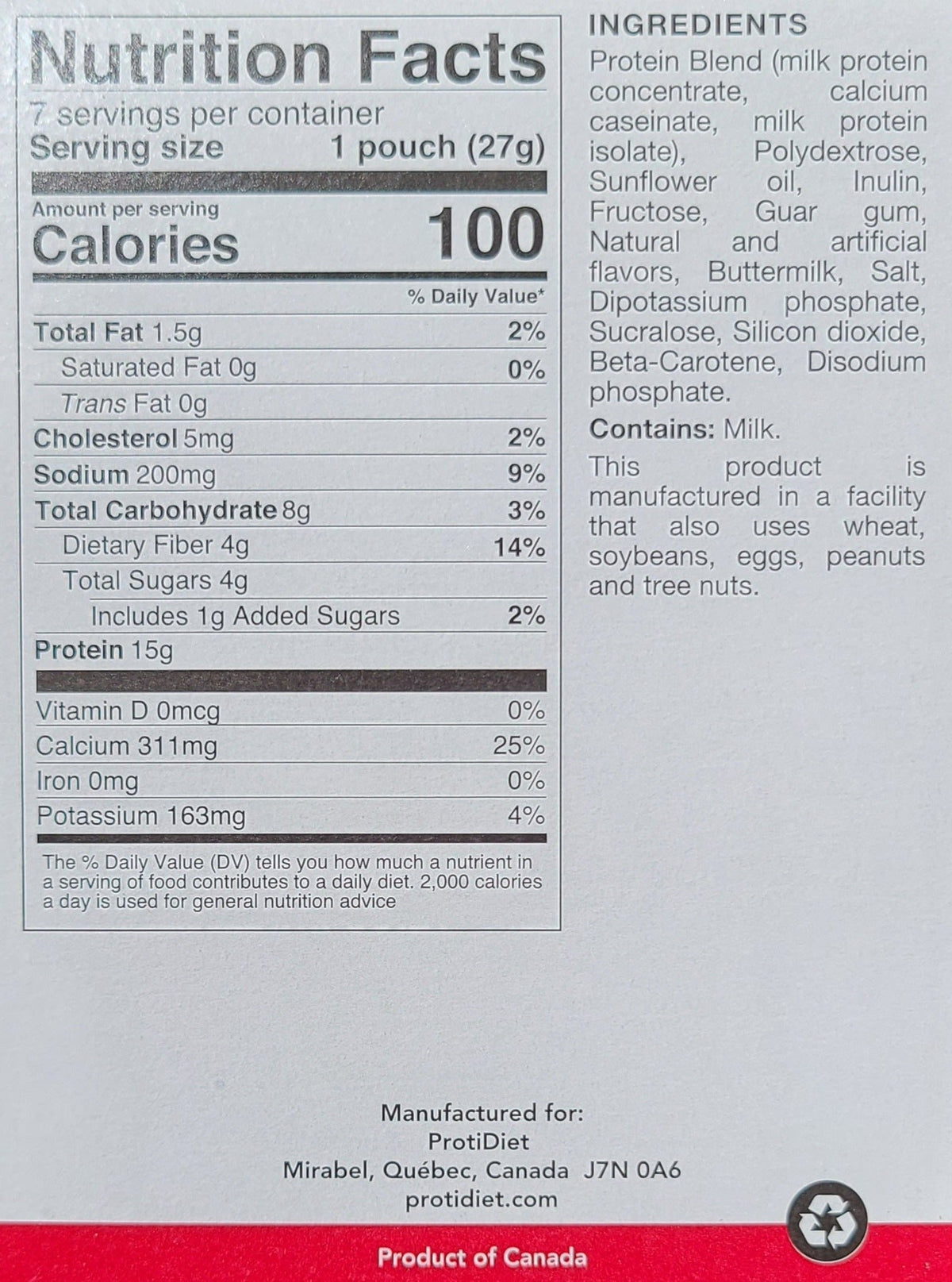 Protidiet Vanilla Shake