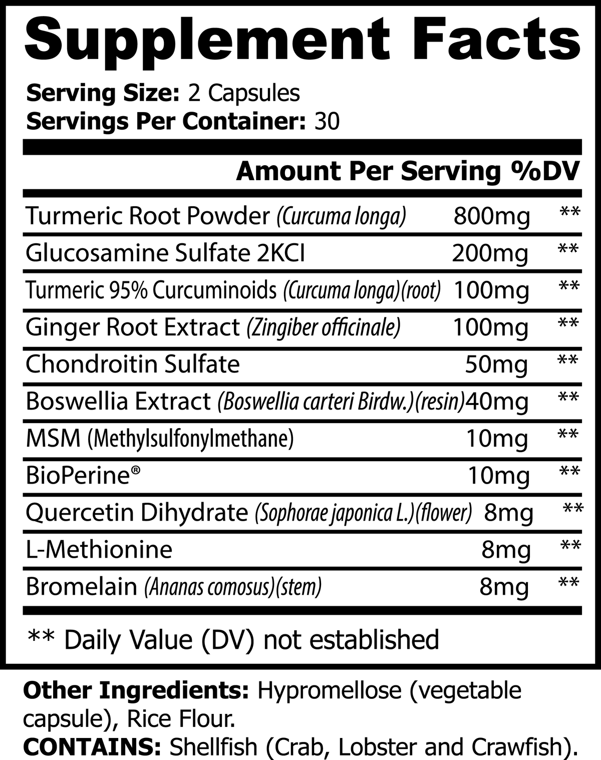 Vegan Turmeric Root with Curcumin