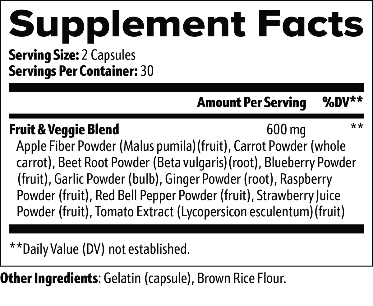 Natural Fruits and Veggies Capsules