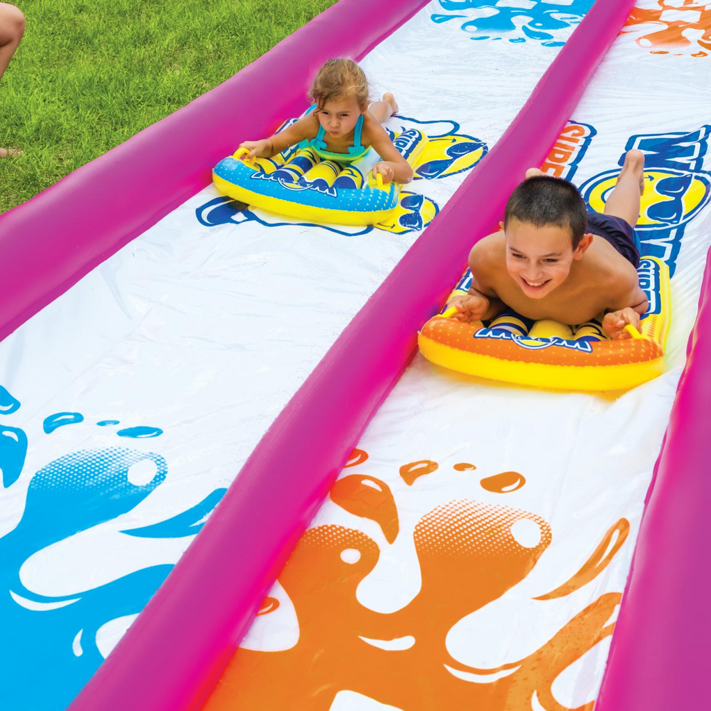 WOW Watersports Giant Backyard Double Lane Lawn Slide