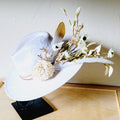 Boho Western Wedding Floral Feather Bridal Hat Bo