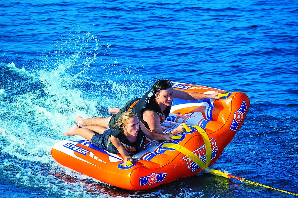 WOW Watersports Power Steer 2 Person 2P Steerable Deck Tube Towable