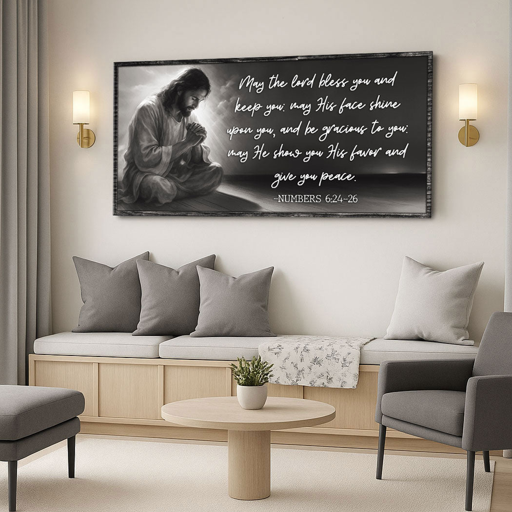 May the Lord Bless You Canvas Sign – Numbers 6:24–26, Style II