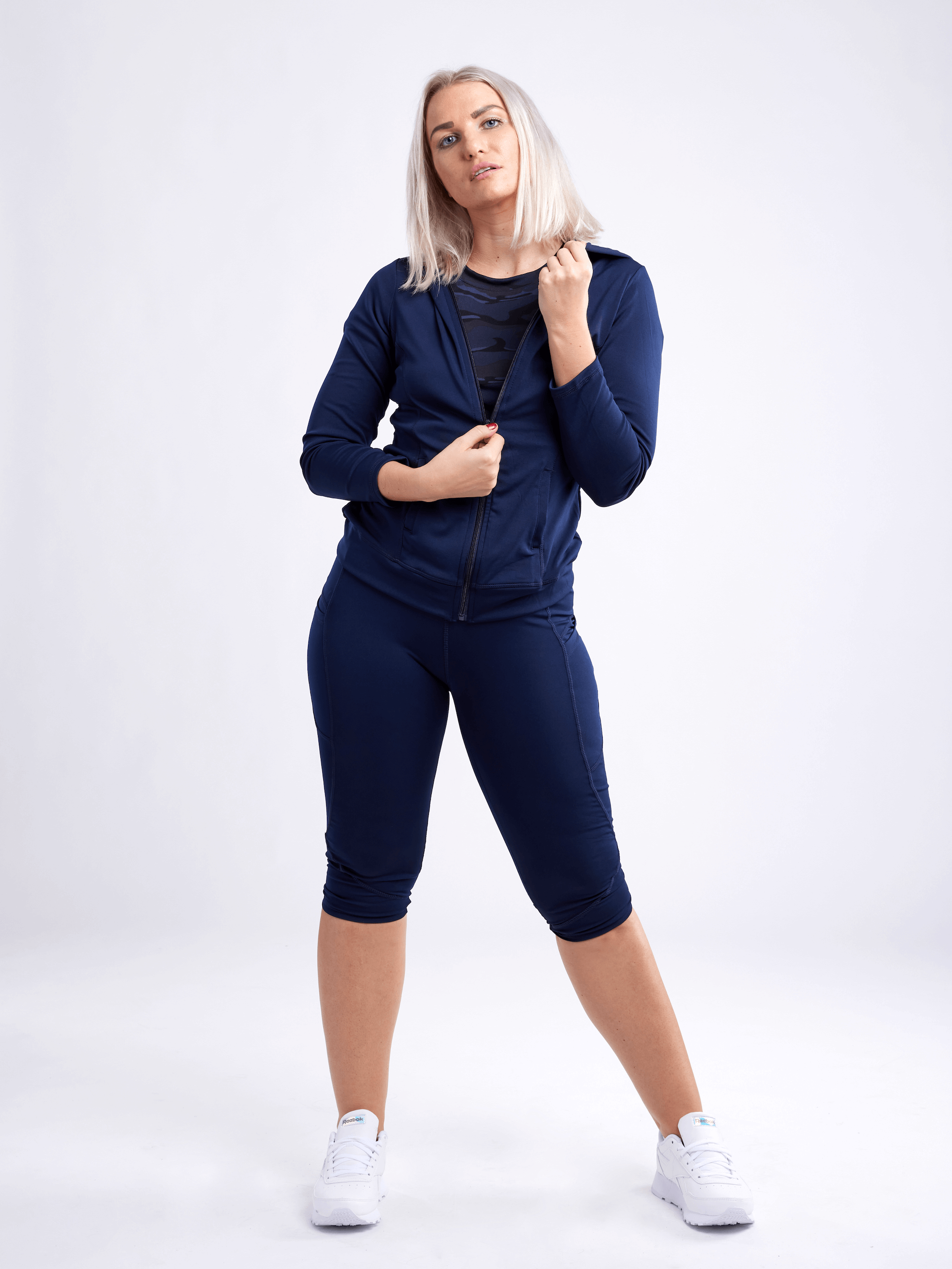 JupiterGear Mid-Rise Capri Fitness Leggings with Side Pockets