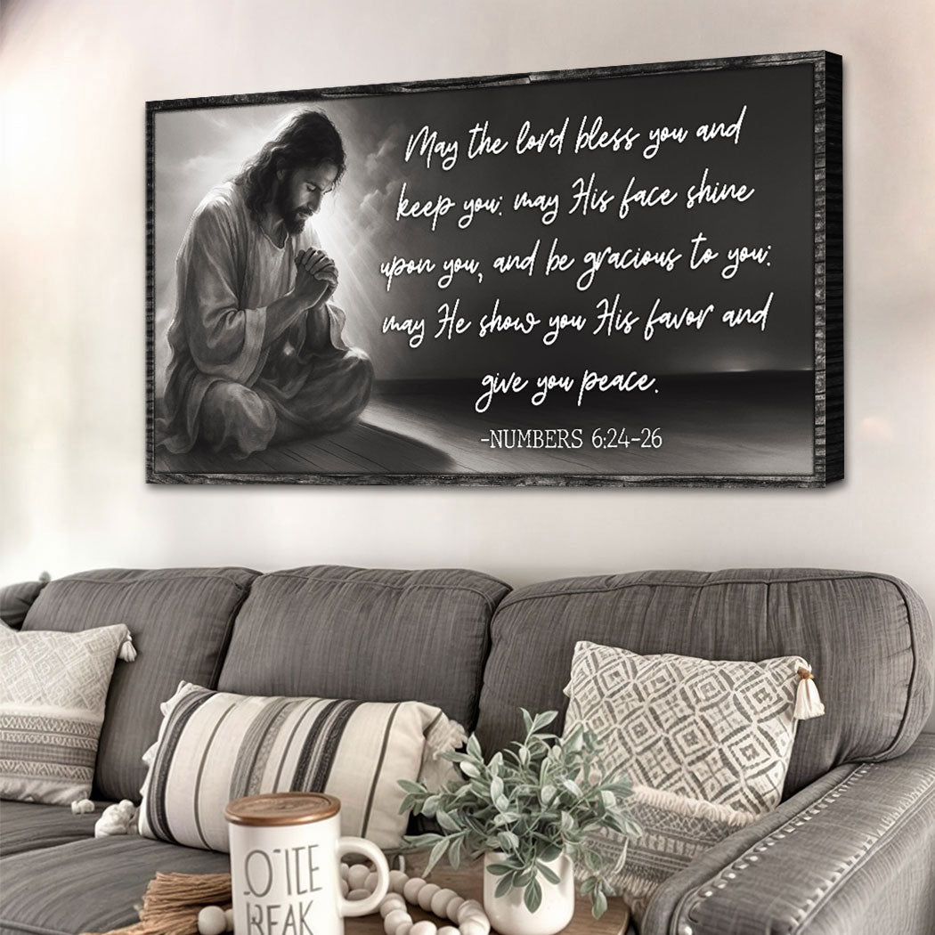 May the Lord Bless You Canvas Sign – Numbers 6:24–26, Style II