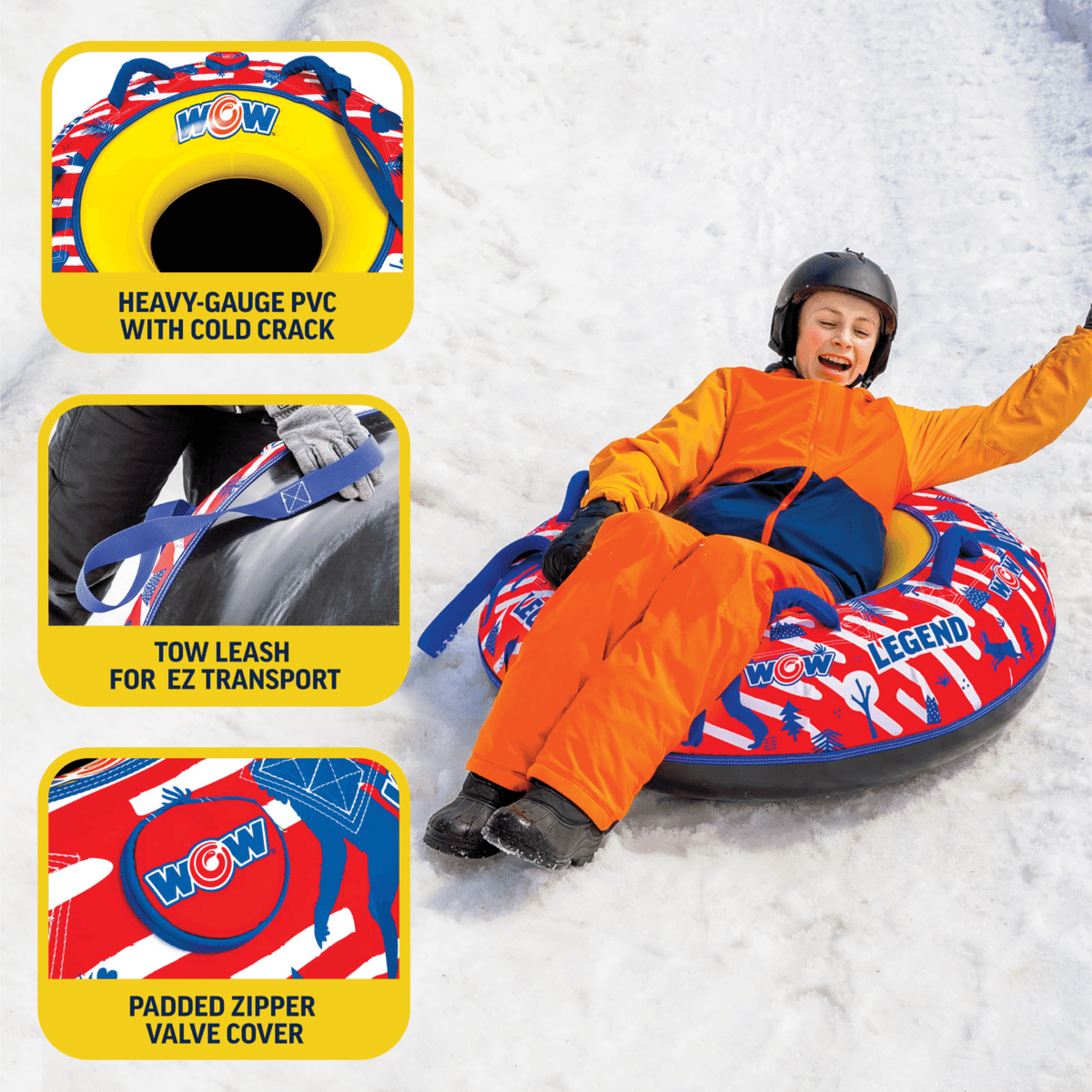 WOW Watersports Legend Hard-Bottom Snow Tube