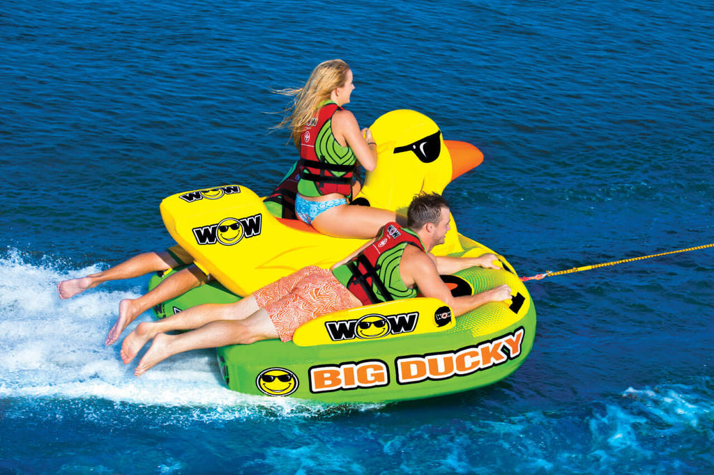 WOW Watersports Big Ducky 3 Person Towable Water Tube For Pool and Lake