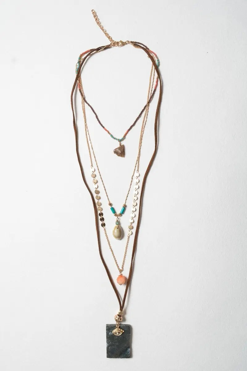 4 Layer Tablet Necklace