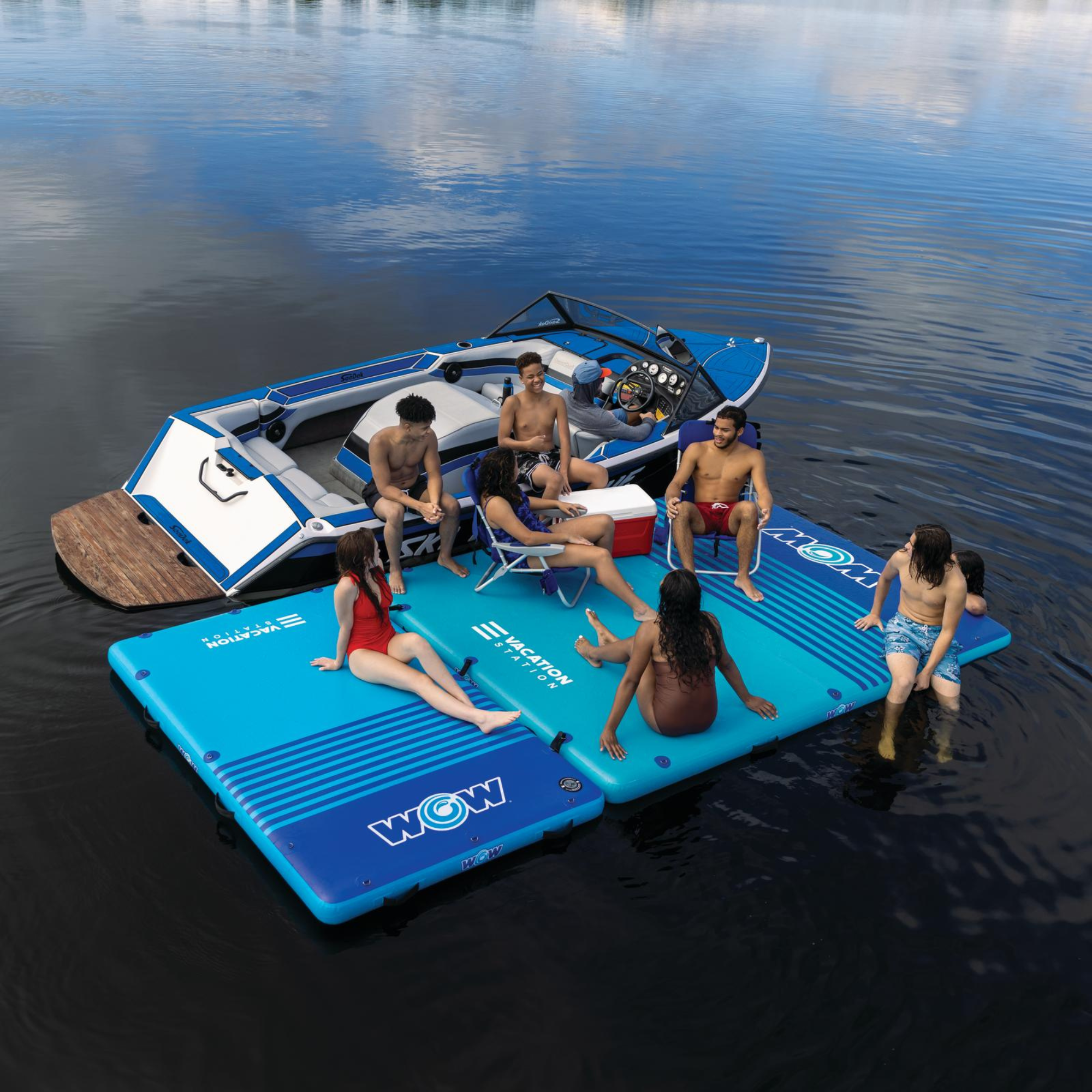 WOW Watersports 8'x5'x6" Drop Stitch Vacation Station Dock