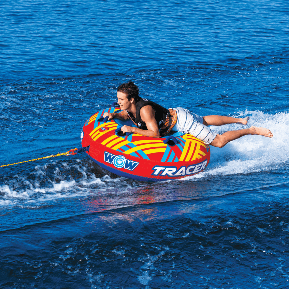 WOW Watersports Tracer Snow Tube Towable for Summer and Winter Action