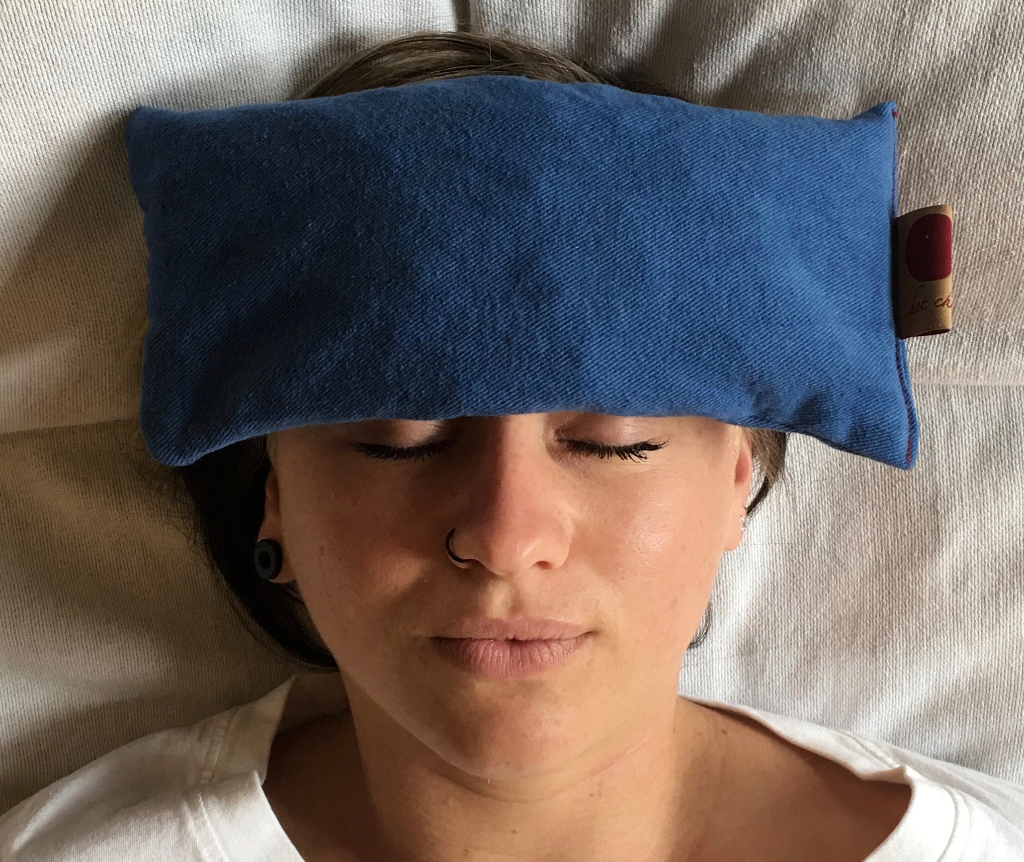 Eye Pillow in Blue Denim