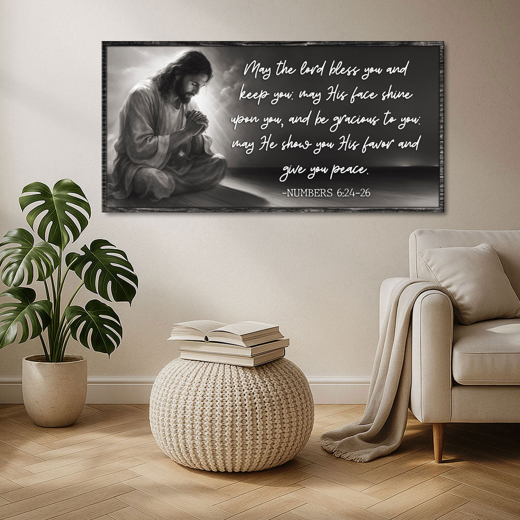 May the Lord Bless You Canvas Sign – Numbers 6:24–26, Style II