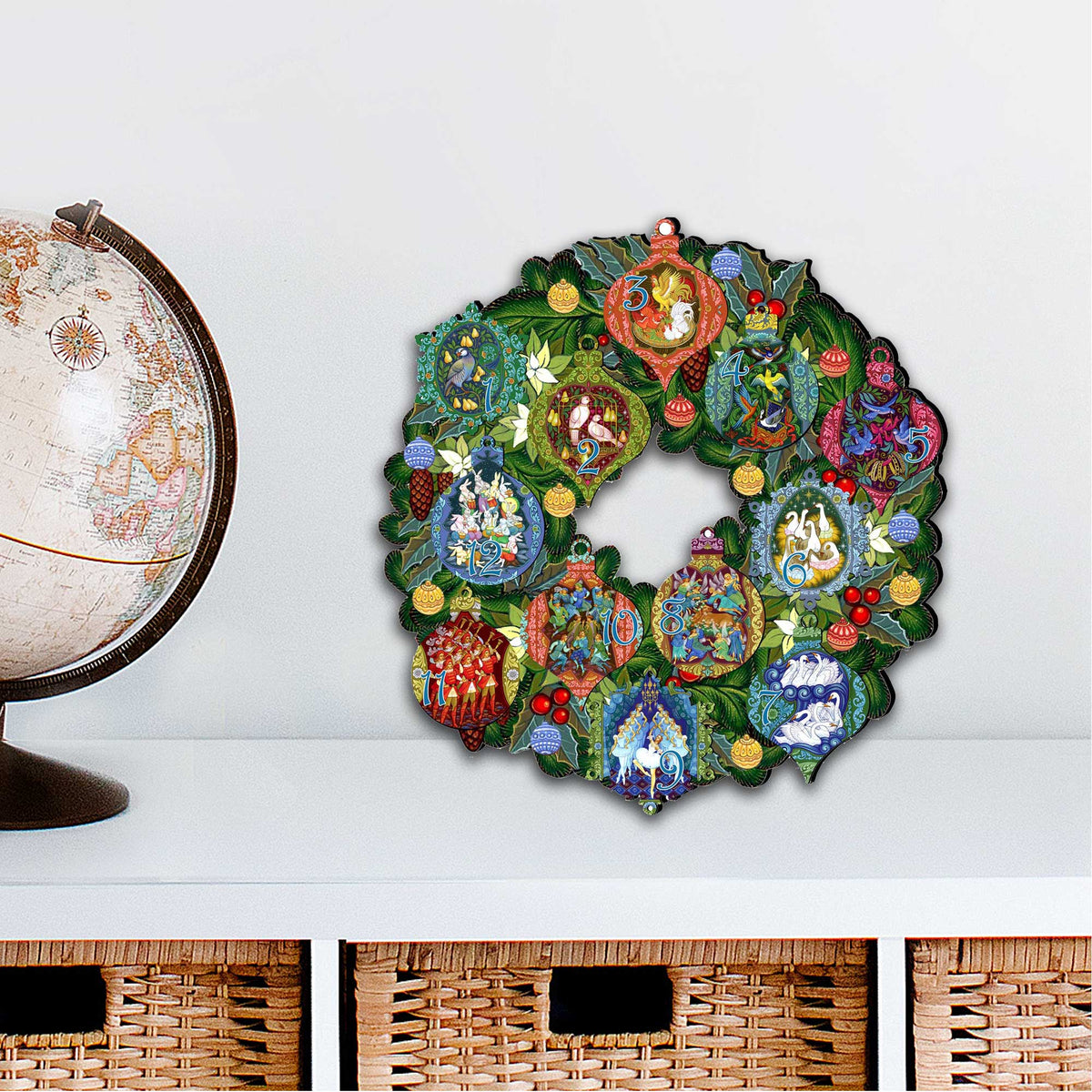 12 Days of Christmas Door Wreath – G. DeBrekht