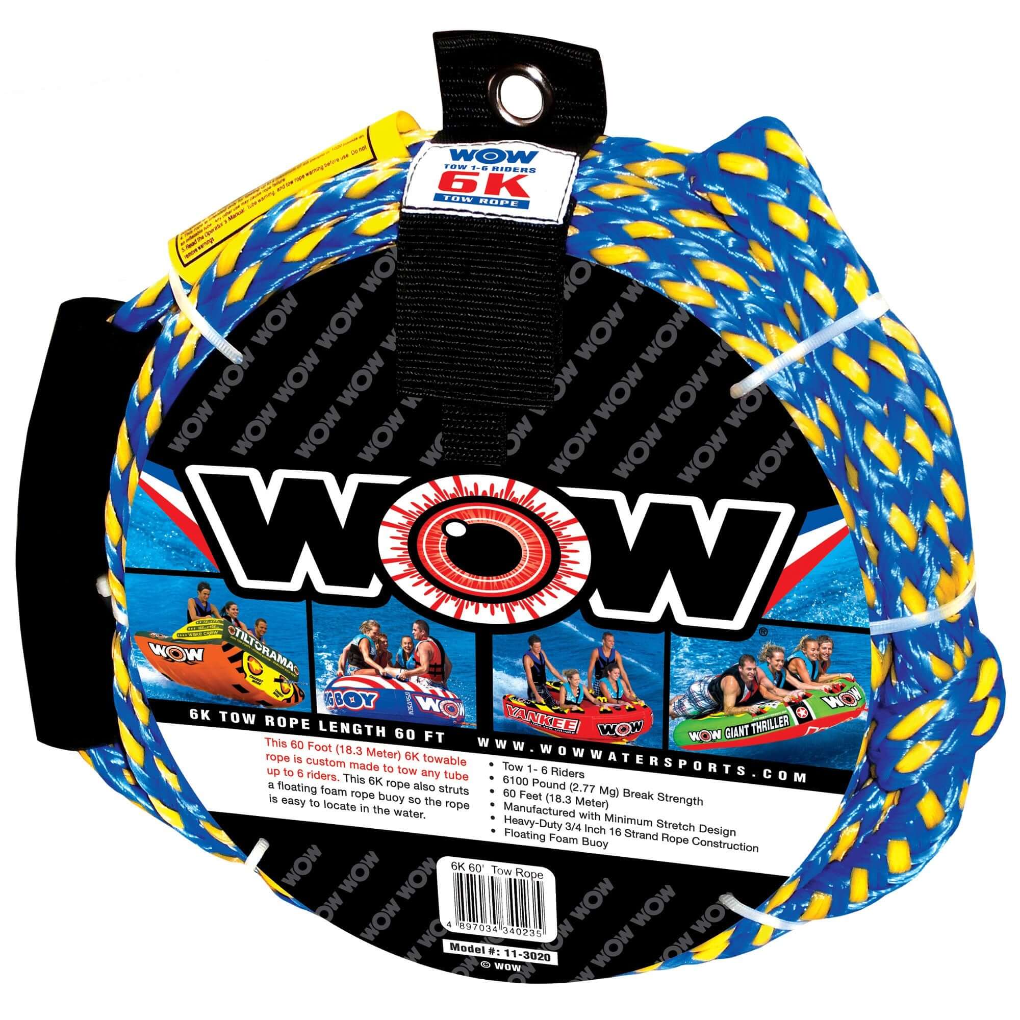 WOW Watersports 6K 60' Tow Rope