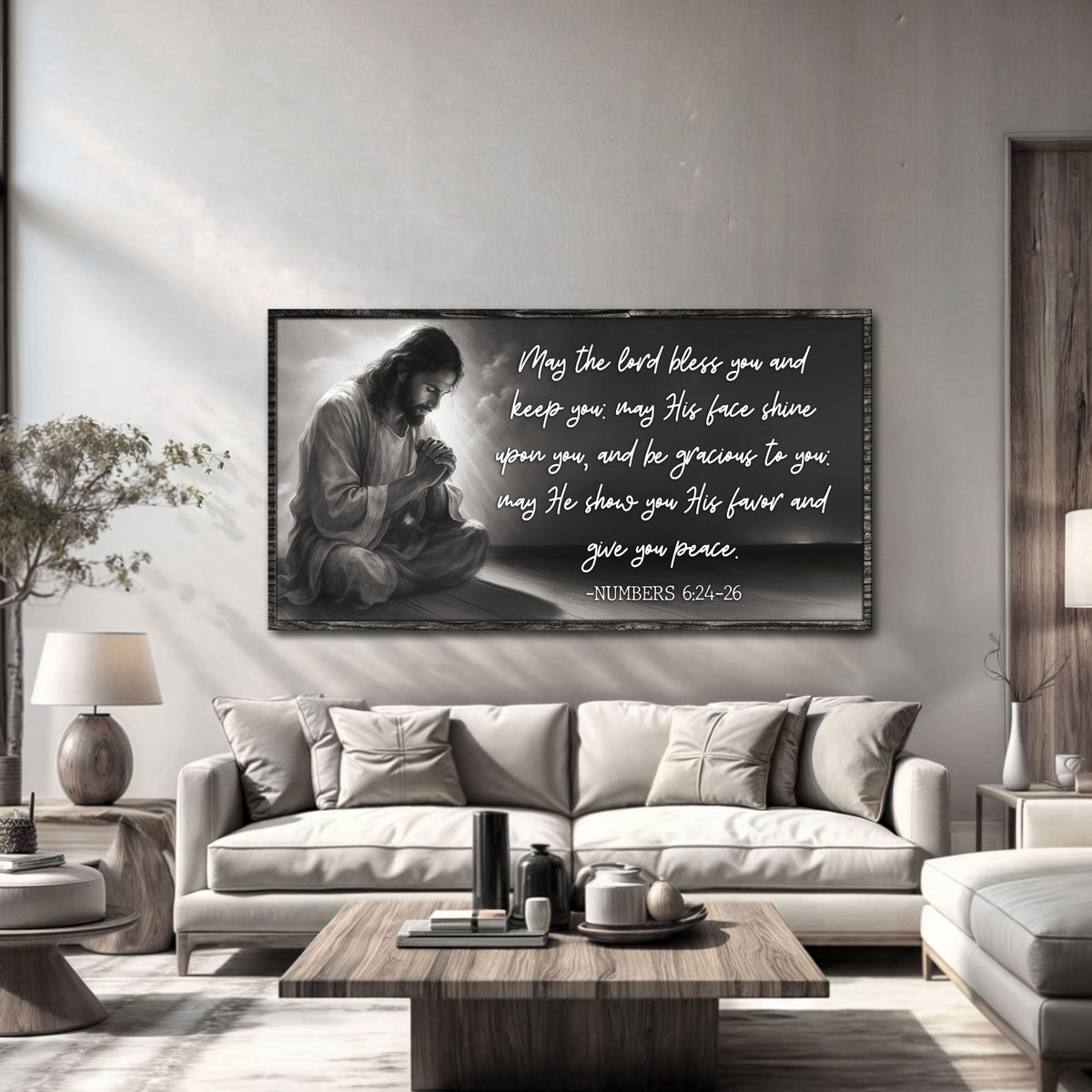 May the Lord Bless You Canvas Sign – Numbers 6:24–26, Style II
