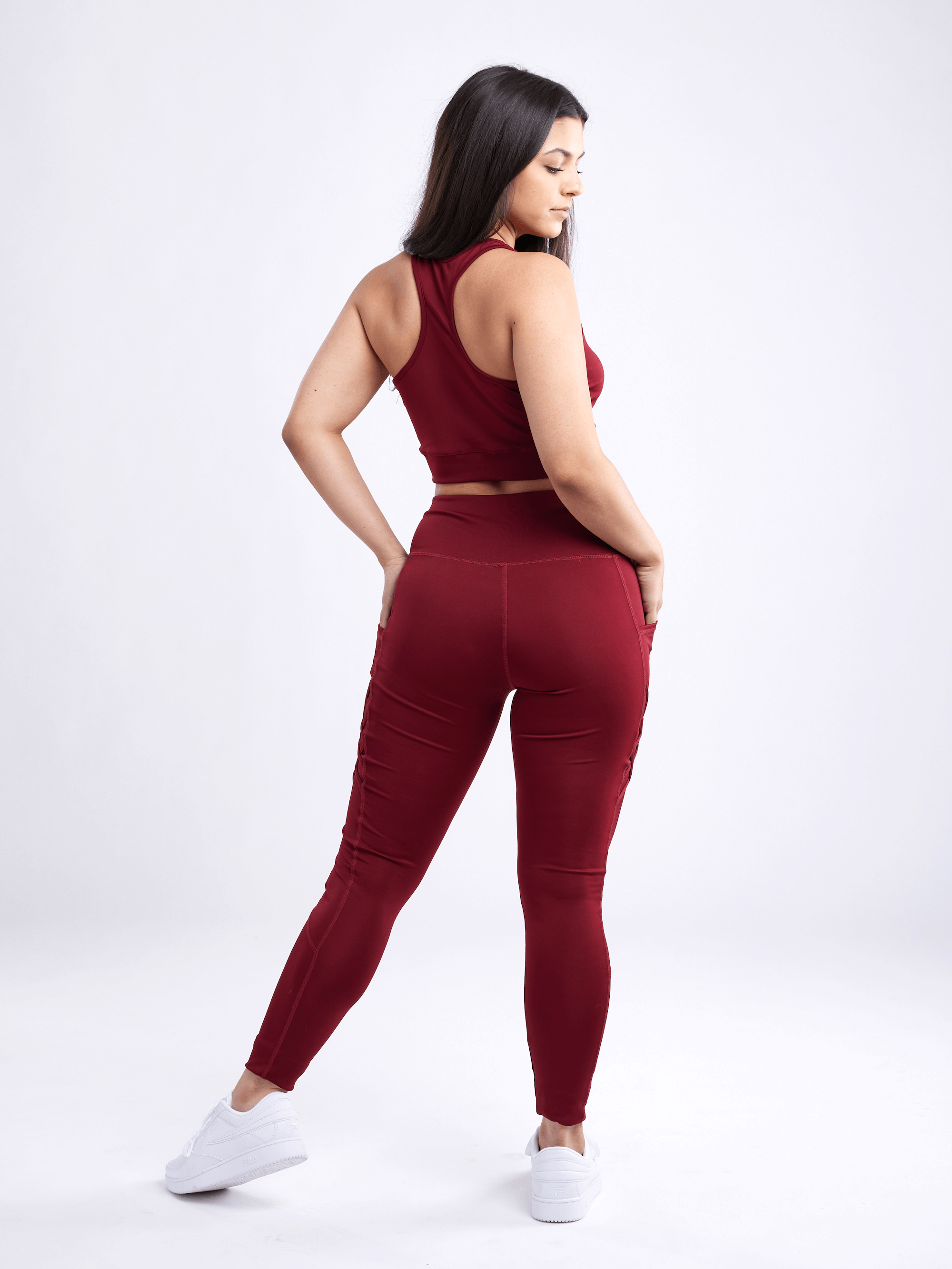 JupiterGear High-Waisted Criss-Cross Training Leggings with Hip Pockets