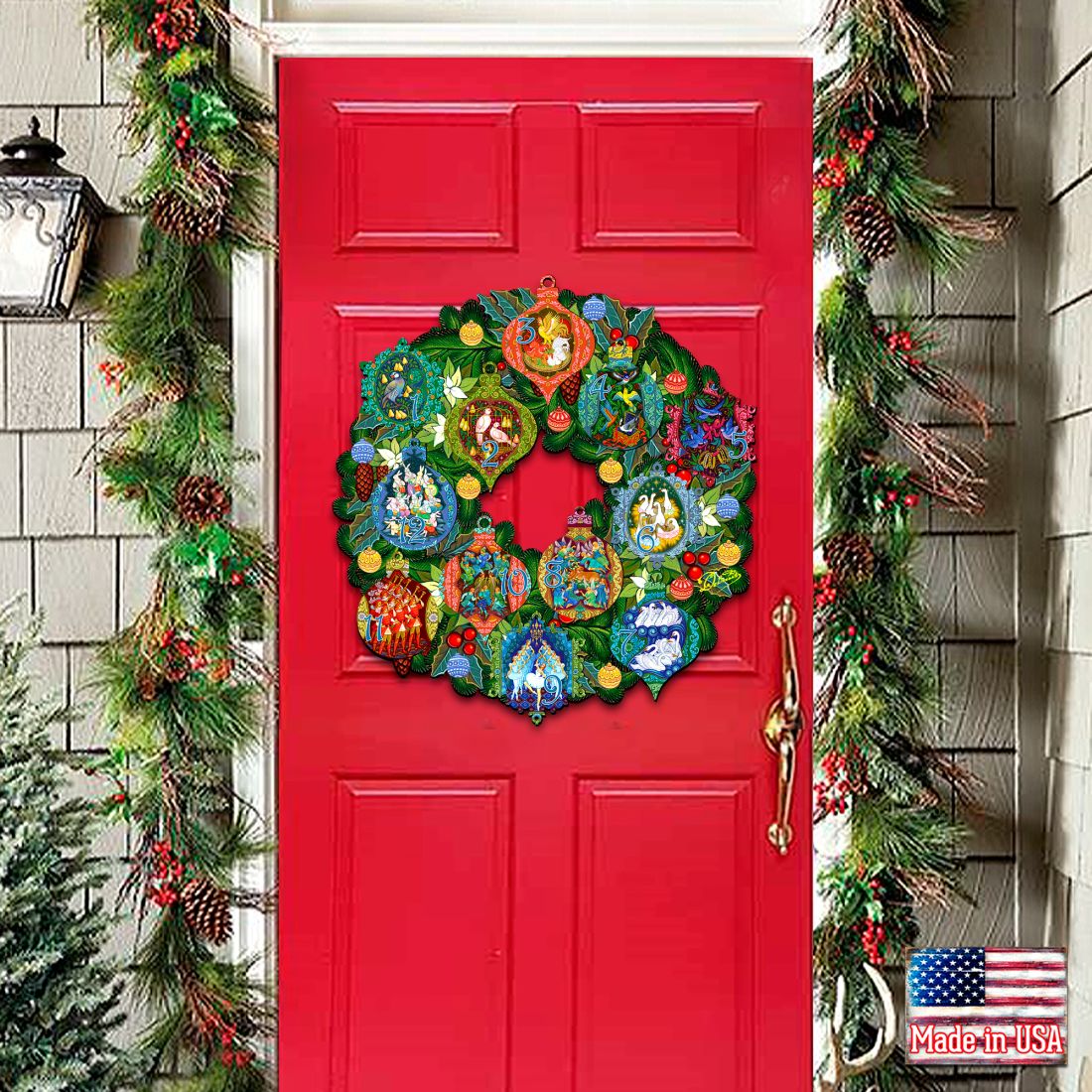 12 Days of Christmas Door Wreath – G. DeBrekht