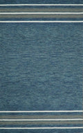 Modern Solid Design Blue Hand Tufted Wool Area Rug