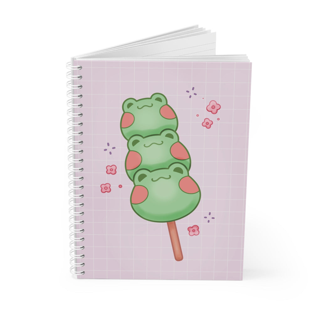 Kawaii Frog Dango Spiral Notebook