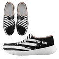 Personalized USA Flag Sneakers, Custom Stars and Stripes Loafer Shoes, Fur Lining Shoe, Pride in Comfort,FN042-24020304-3w