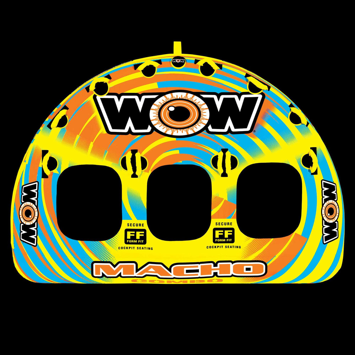 WOW Watersports Macho 1-3 Person Towable Water Tube For Pool and Lake