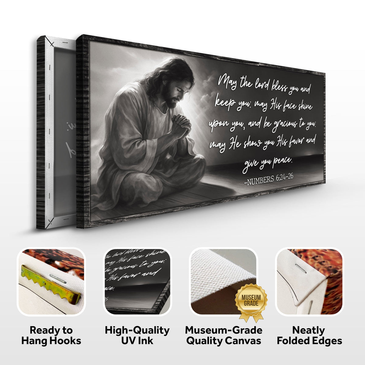May the Lord Bless You Canvas Sign – Numbers 6:24–26, Style II