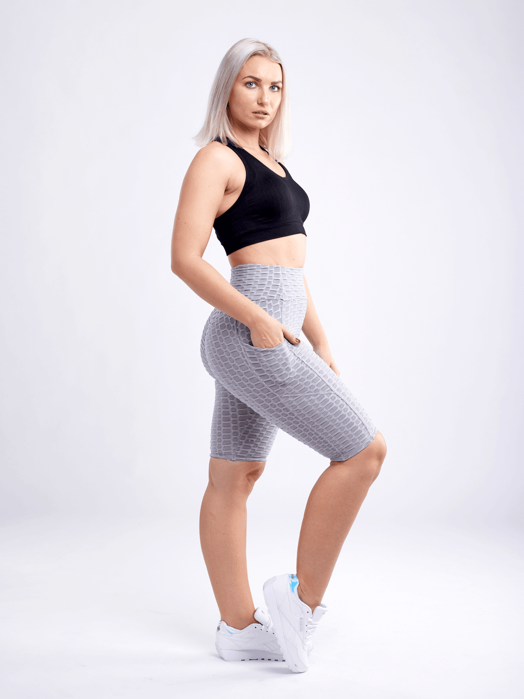 JupiterGear High-Waisted Scrunch Yoga Shorts with Hip Pockets