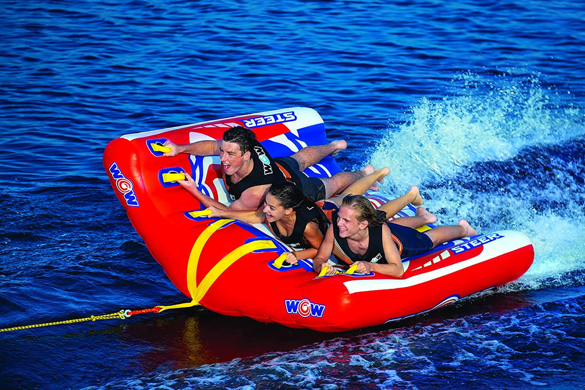 WOW Watersports Power Steer 3 Person 3P Steerable Deck Tube