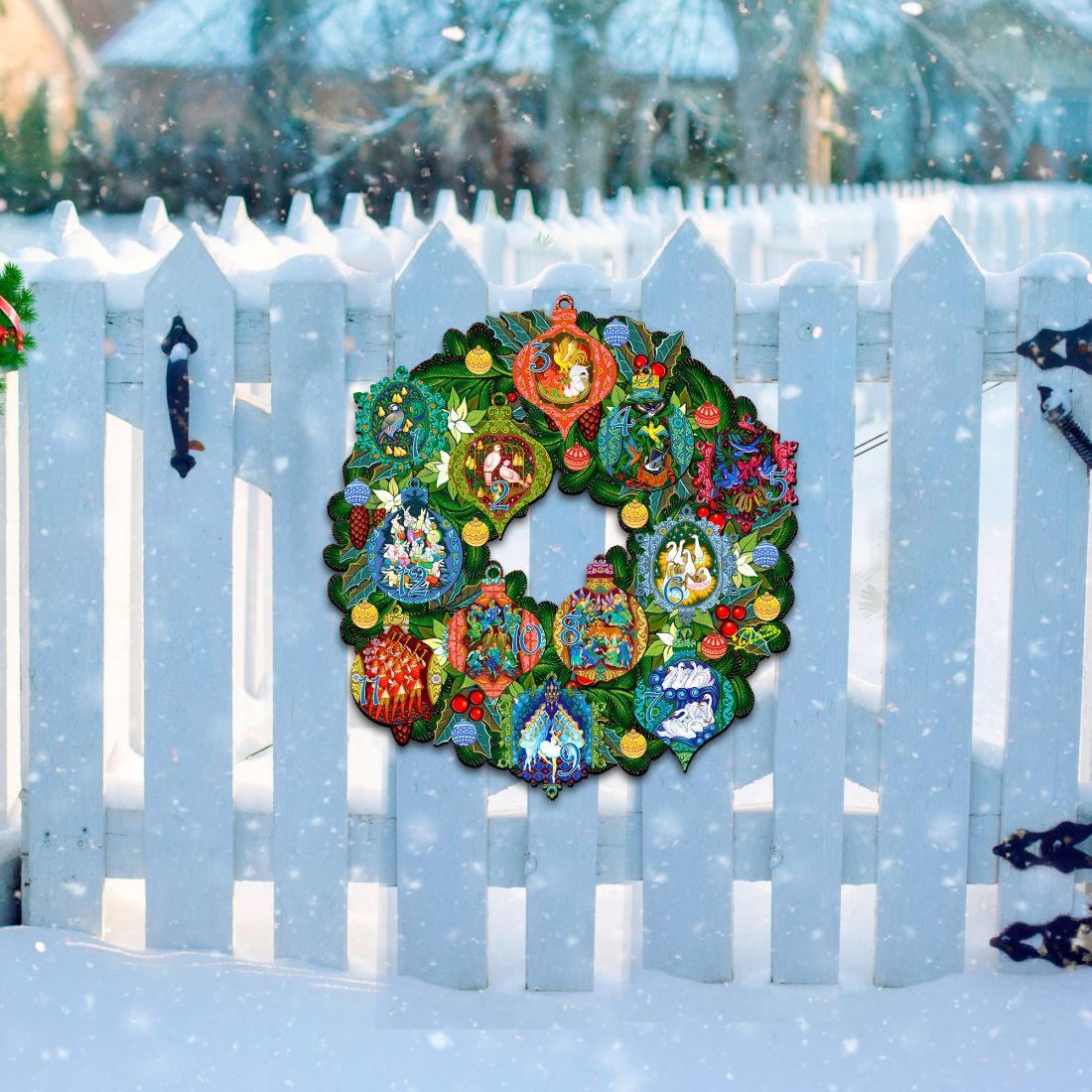 12 Days of Christmas Door Wreath – G. DeBrekht