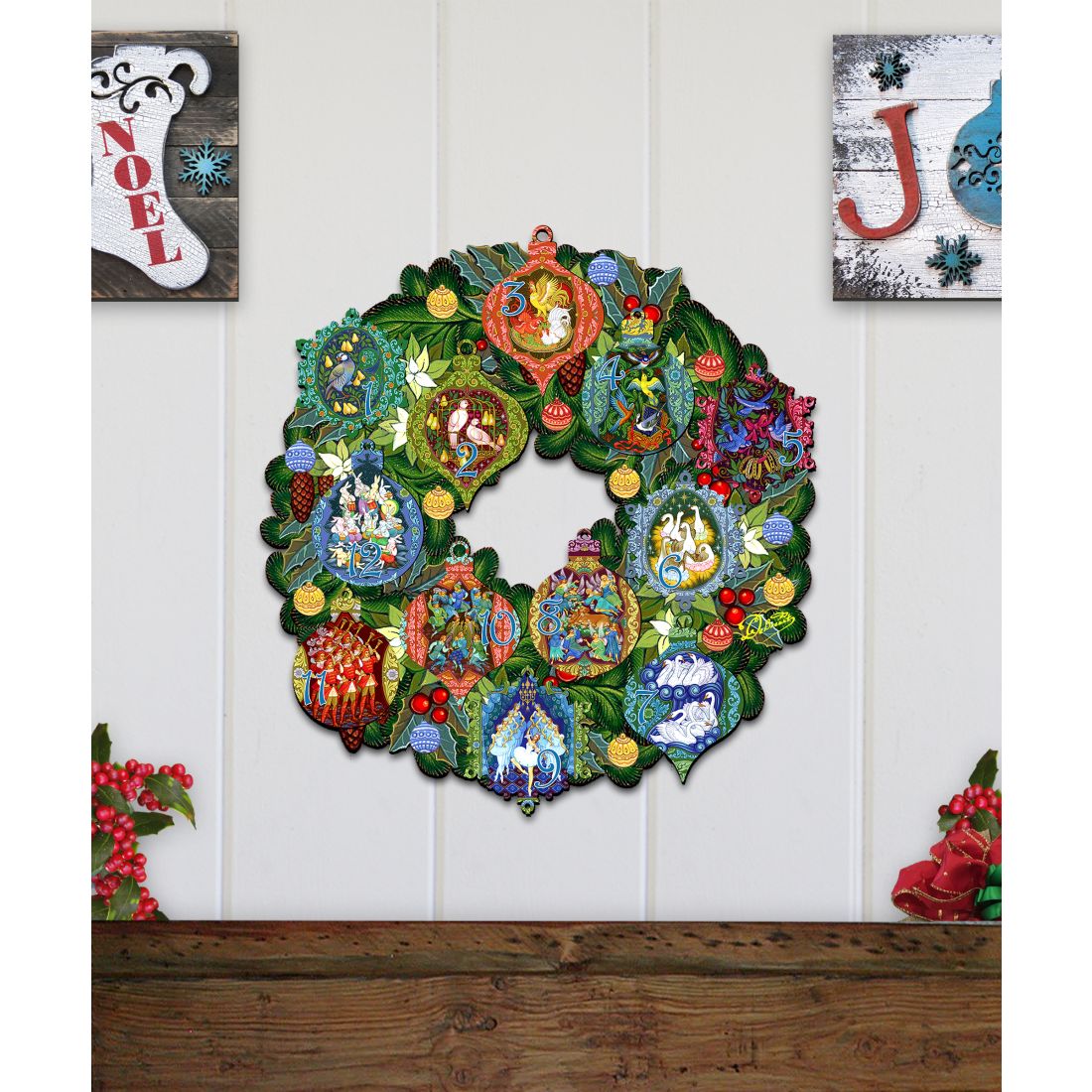 12 Days of Christmas Door Wreath – G. DeBrekht