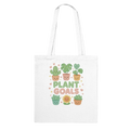Kawaii "Plant Goals" Plant Lover's Tote Bag