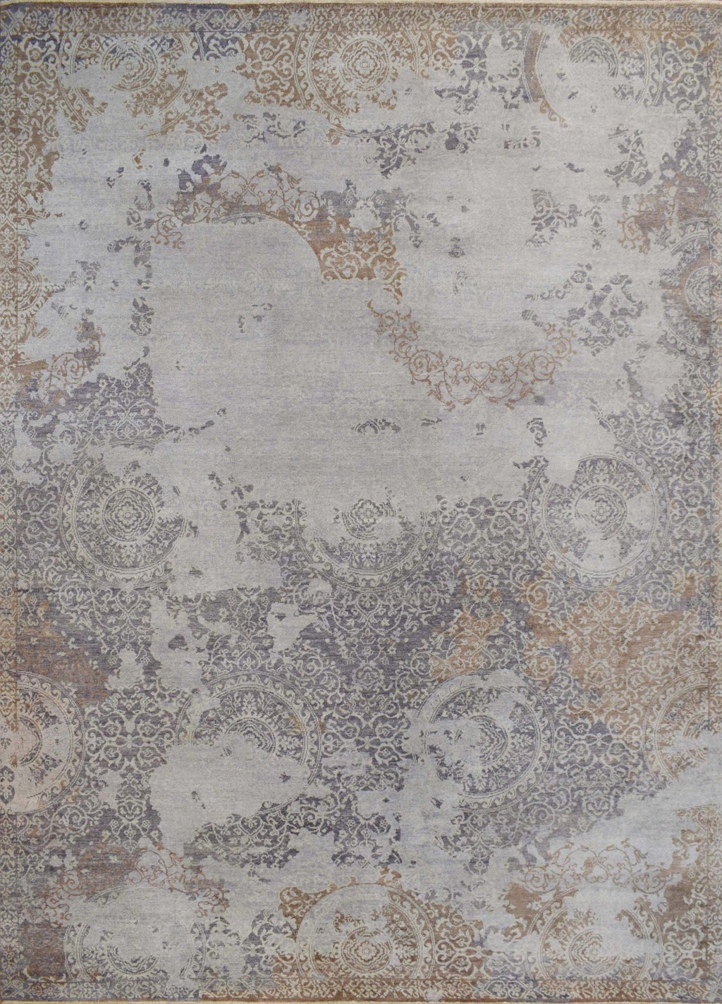 Brown Traditional Style Hand Knotted Wool 8x10 Area Rug