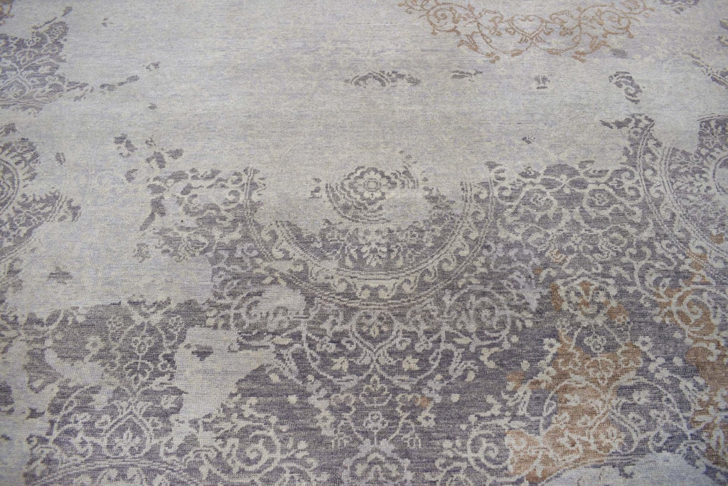 Brown Traditional Style Hand Knotted Wool 8x10 Area Rug