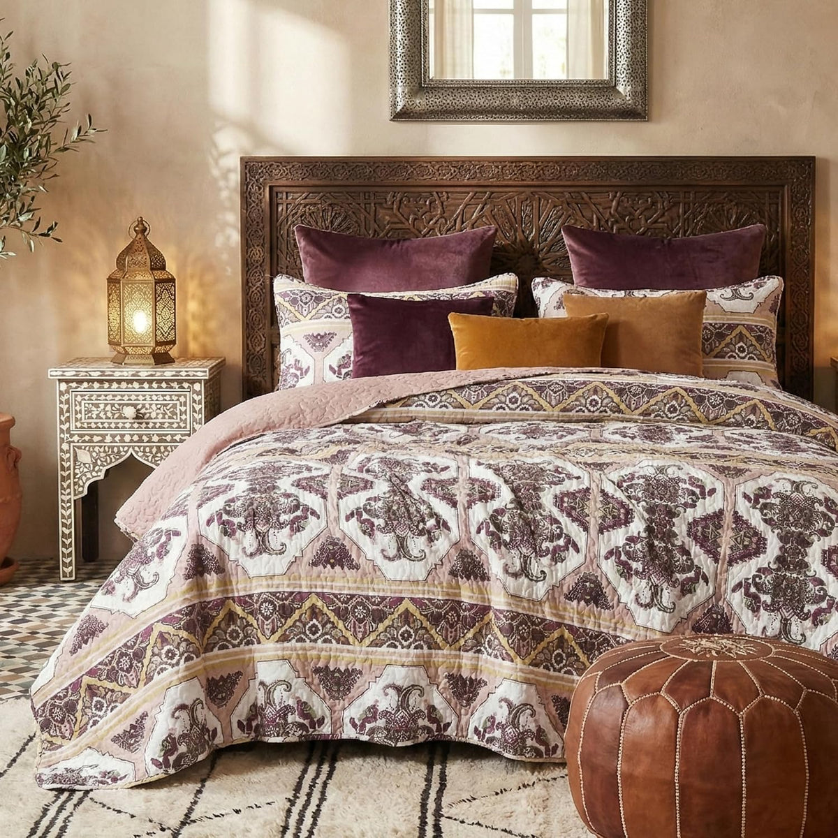 DaDa Oriental Kilim Bedspread Set with Shams