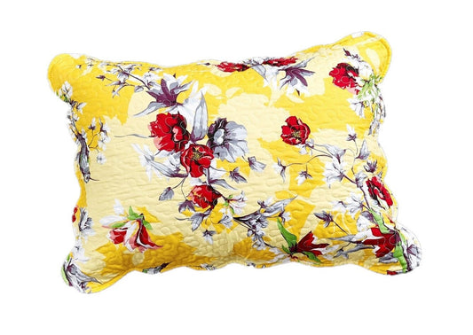 DaDa Yellow Hummingbird Floral Pillow Sham