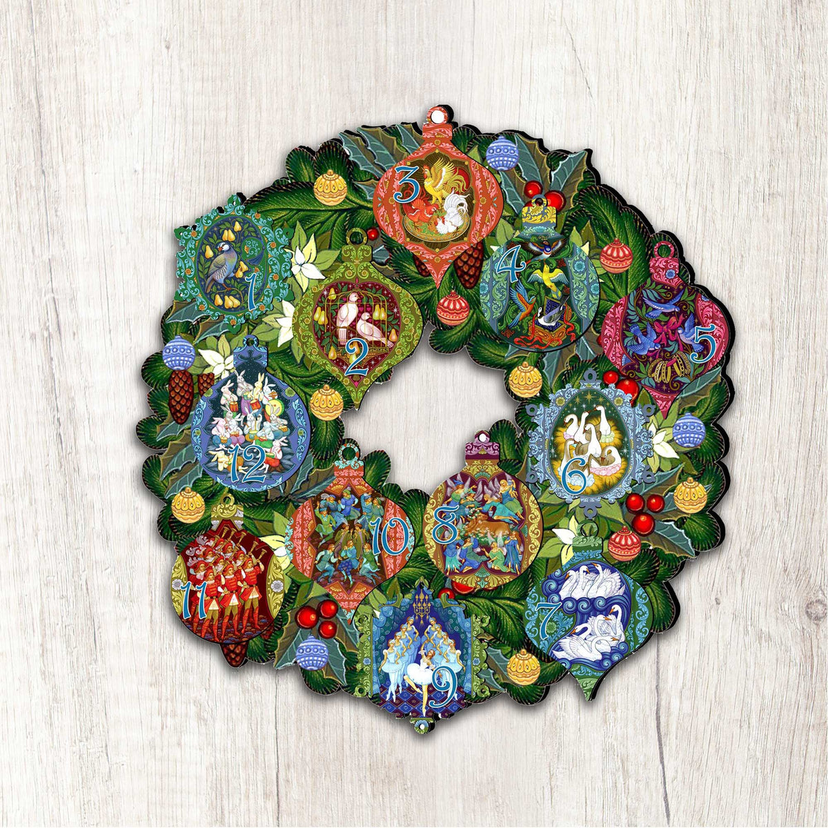 12 Days of Christmas Door Wreath – G. DeBrekht