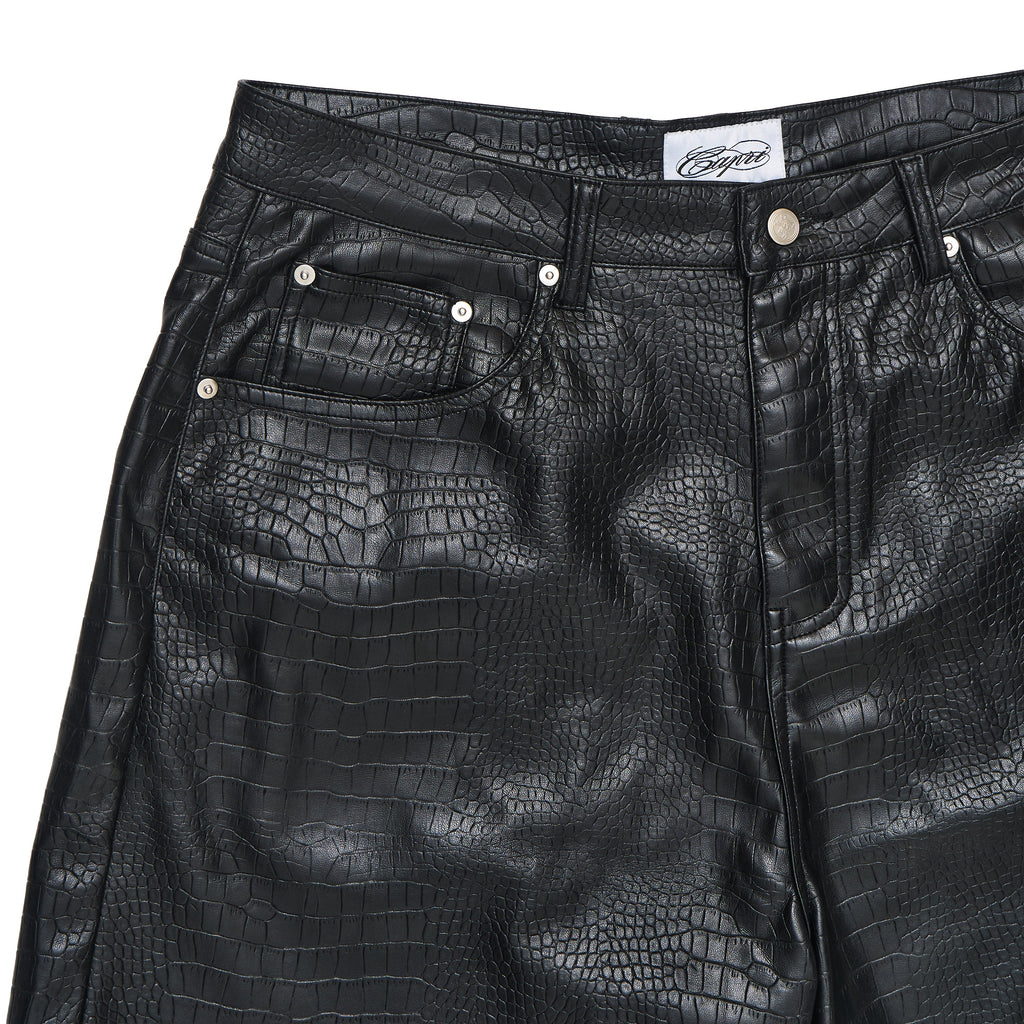 CAPRI CROC LEATHER JORTS