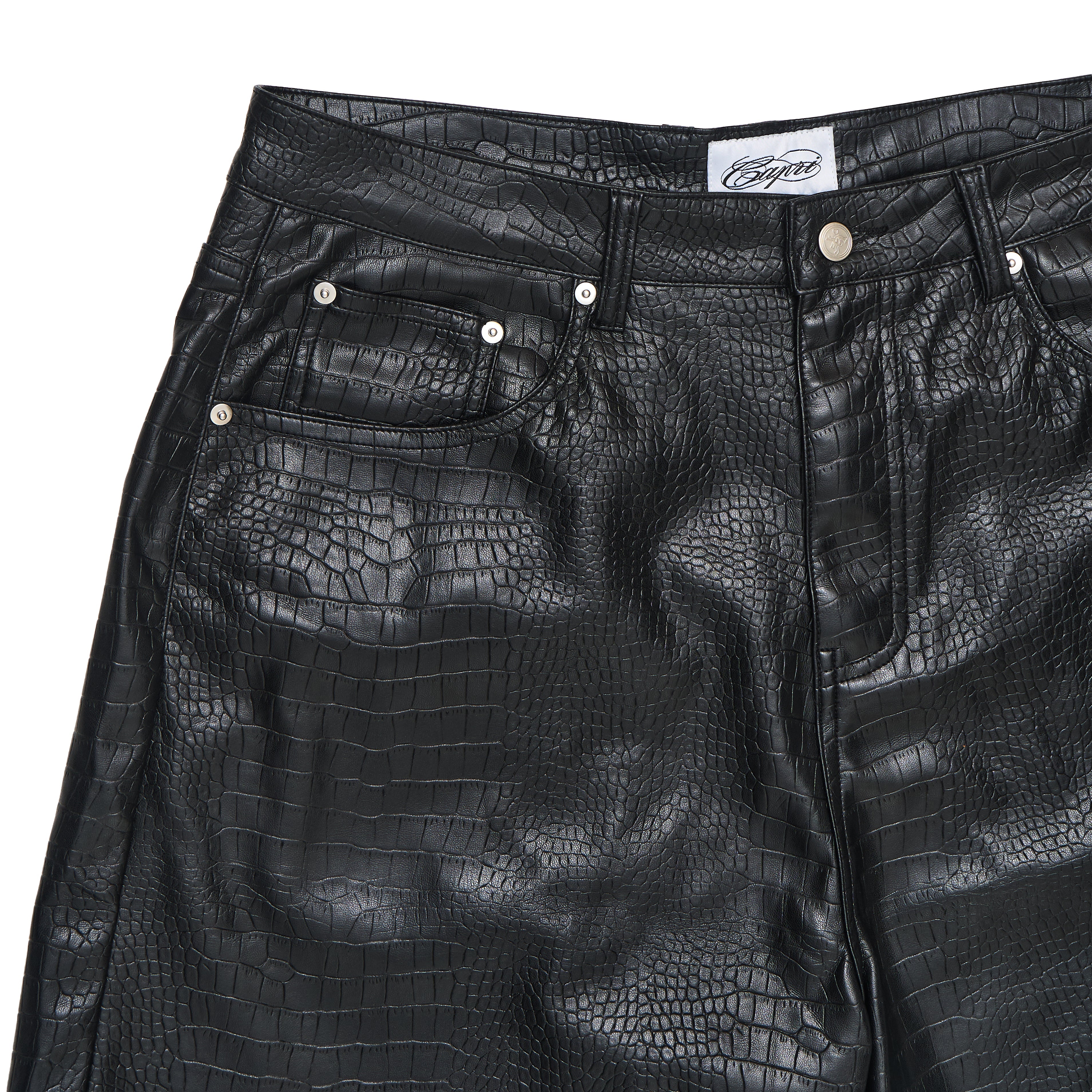 CAPRI CROC LEATHER JORTS