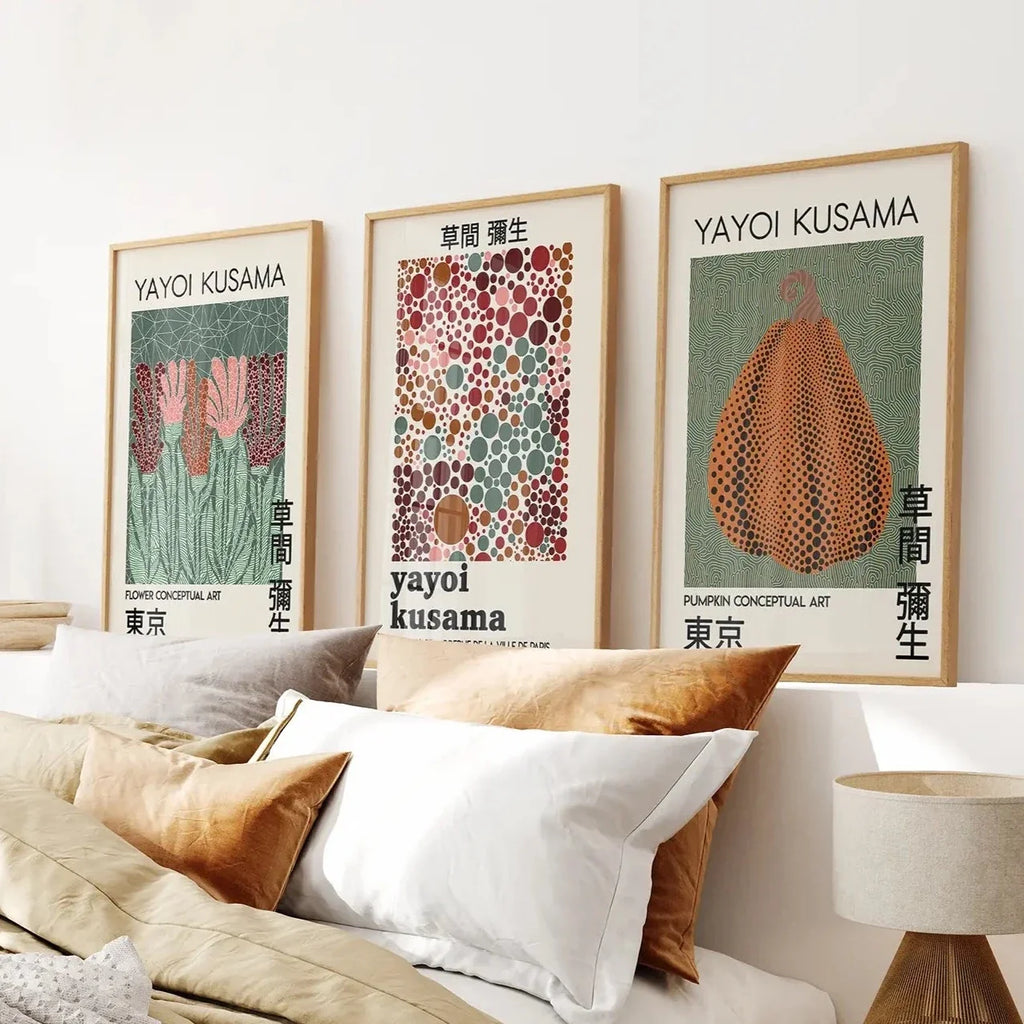 Contemporary Yayoi Kusama Retro Wall Art Decor