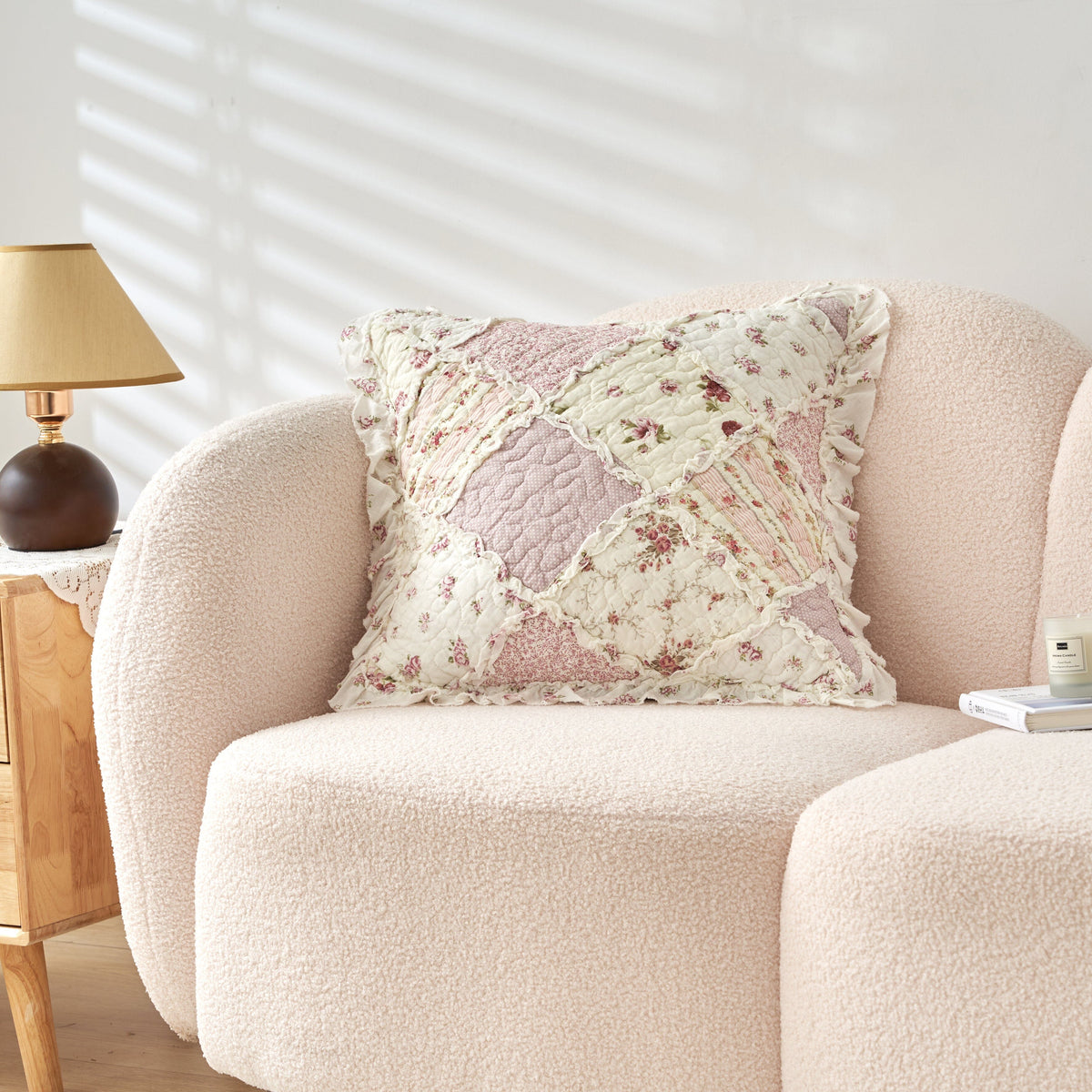 DaDalogy Blush Cottage Rose Pillow Covers – Set of 2