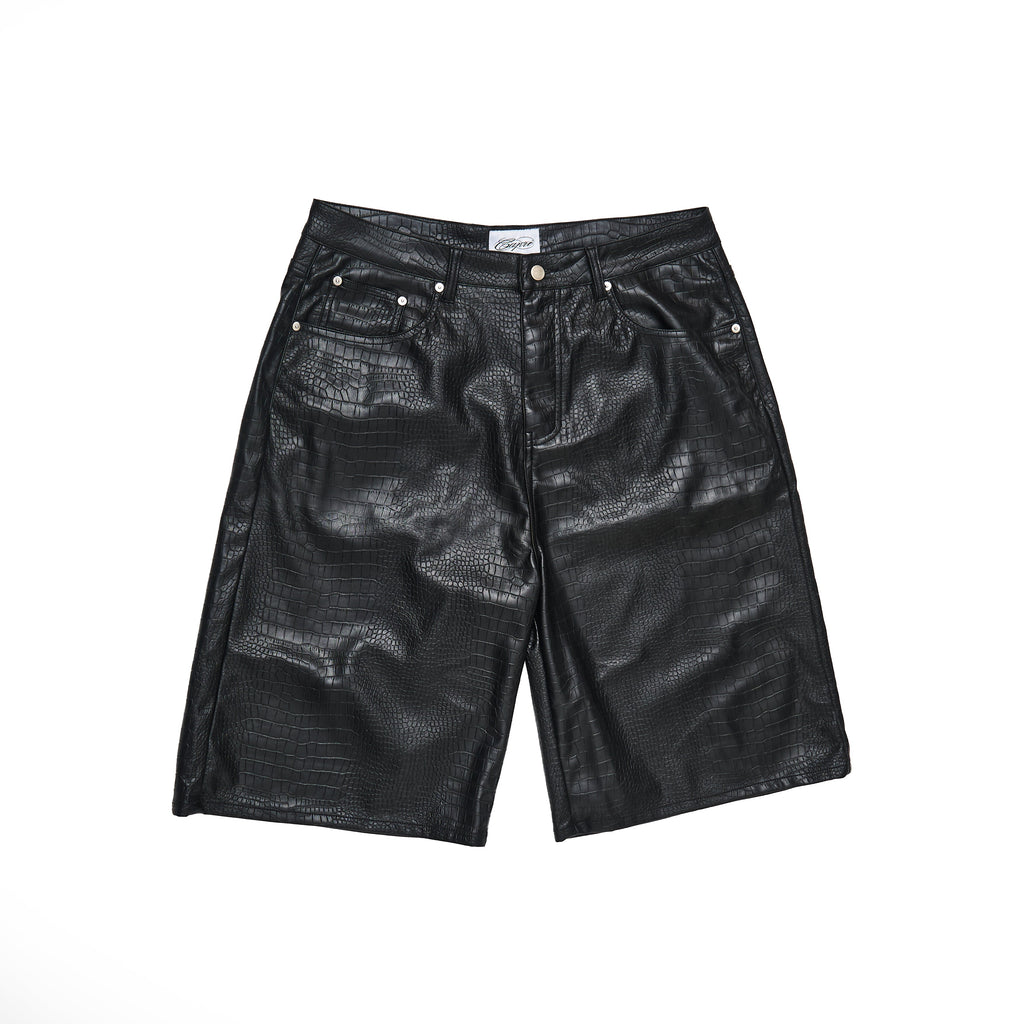 CAPRI CROC LEATHER JORTS