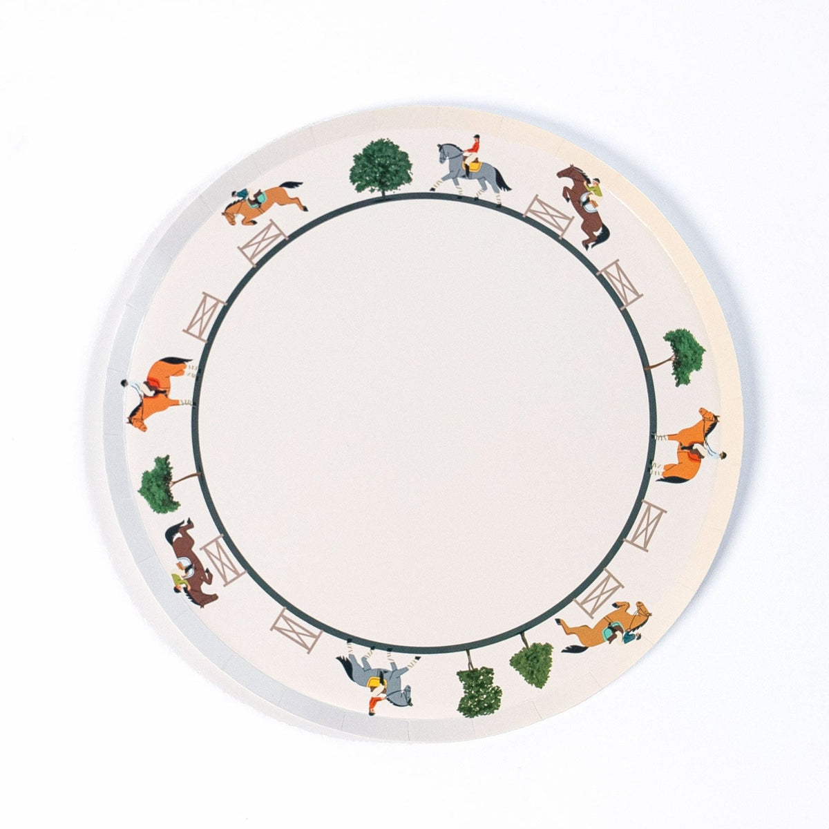Equestrian Horse Riding Paper Dinner Plates 9in (x 12)