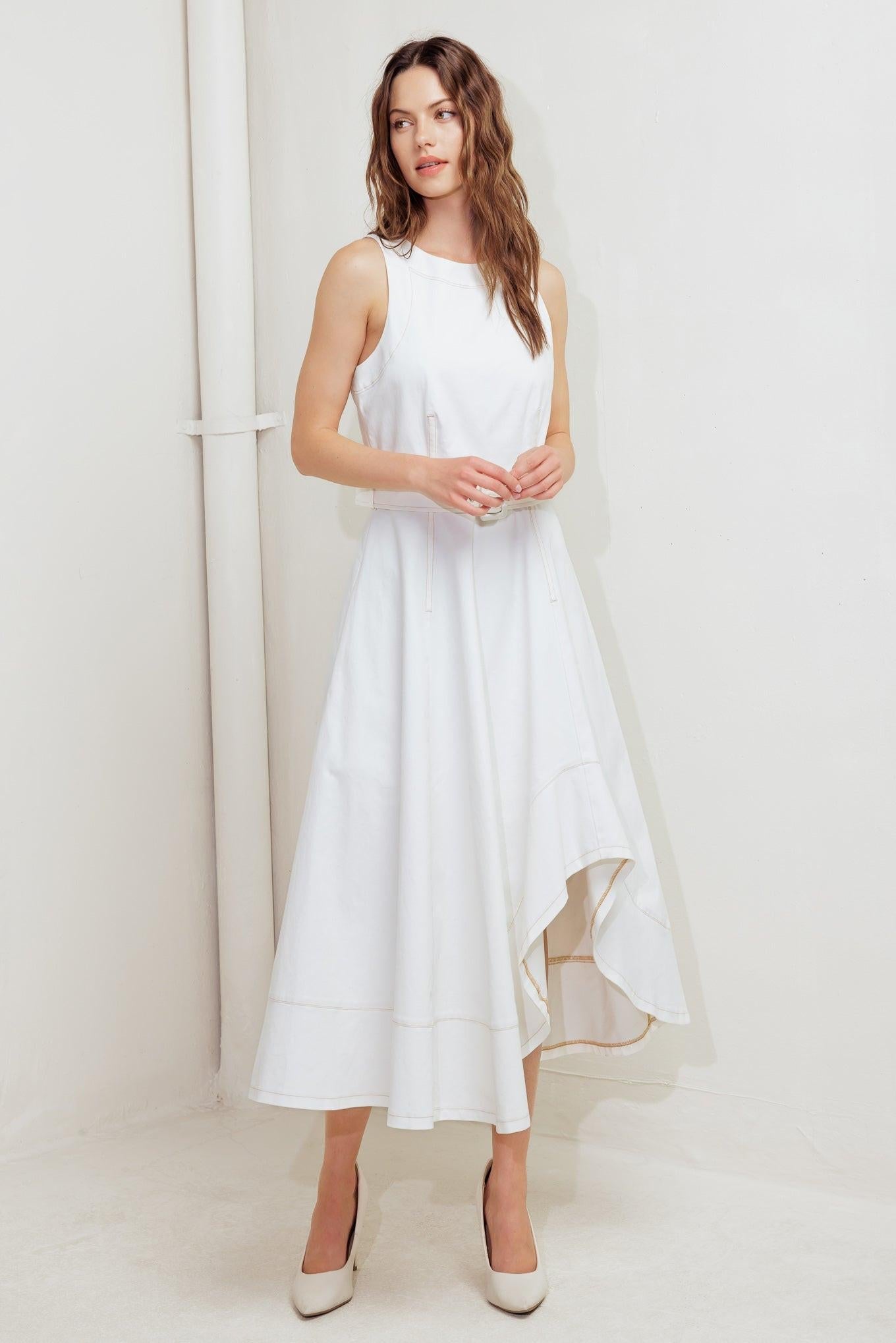 POET’S MUSE WOVEN MIDI DRESS